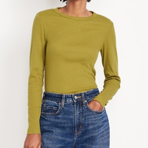 Old Navy Tops - Snug Long-Sleeve Crew-Neck T-Shirt